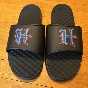 NWOB iSlide Men’s 14/15 HOUSTON TEXANS Sandal Footwear Slide DriSlide Black H